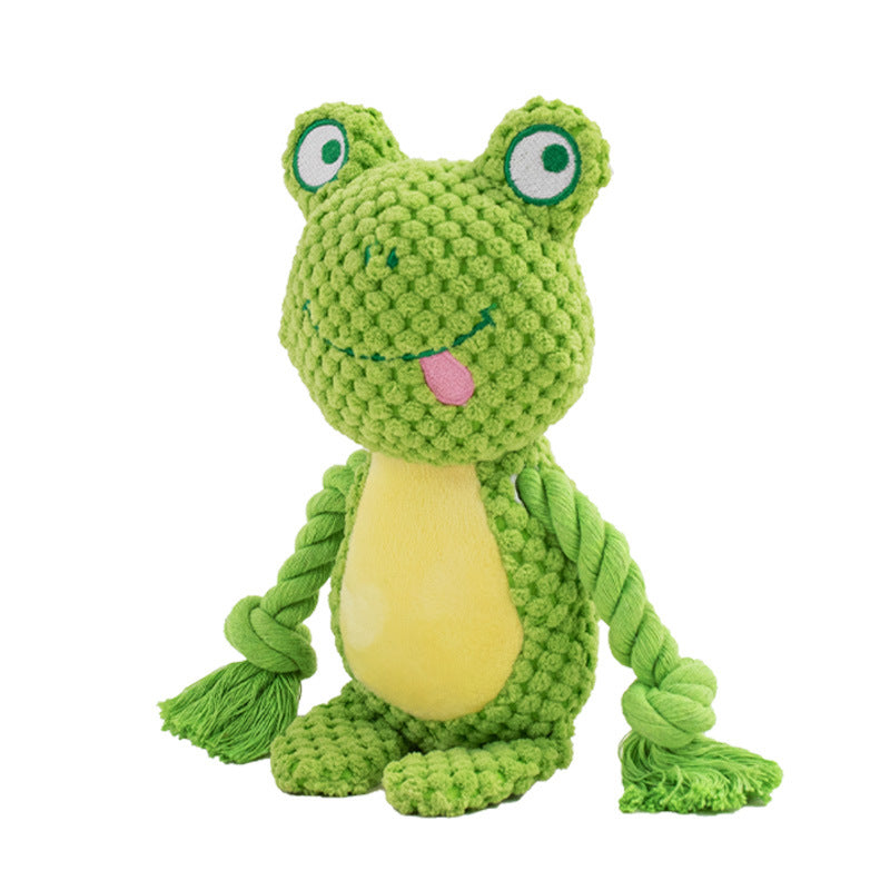 Pet plush sound cotton rope toy