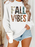 FALL VBES printed base long sleeved sweatshirt