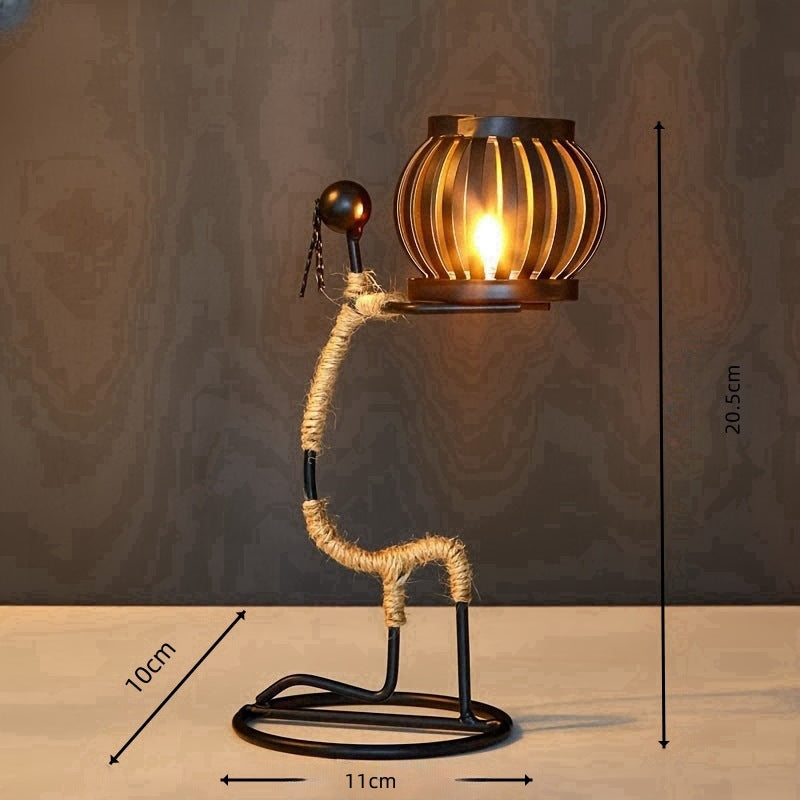 Wrought Iron Candle Holder Decorative Piece