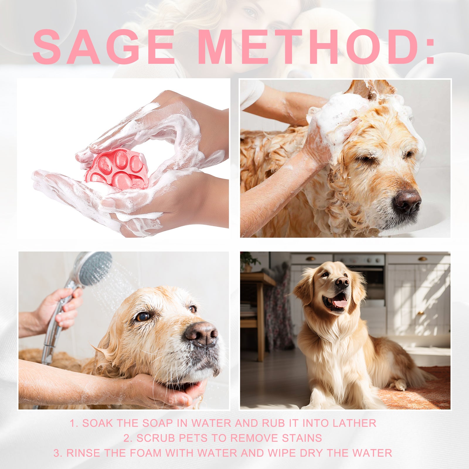 Pet Soap, Relieve Itchy Skin For Cats And Dogs, Smooth Hair Care, Anti-Mite Cleaning Soap For Pets