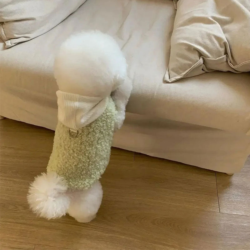 Pet Two-legged with Hat and Coat Fashion Design  Dog Winter Warm Puppy Pet Cotton Clothes Chihuahua Vest
