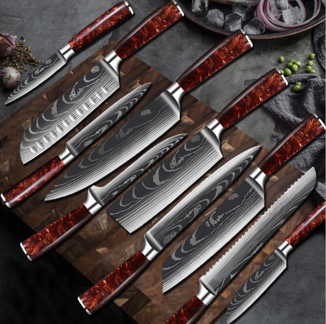 Professional Chef Knives 440C High Carbon Stainless Steel Pattern Knife