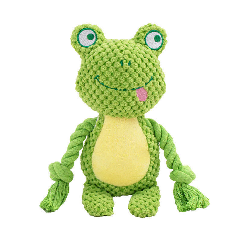 Pet plush sound cotton rope toy