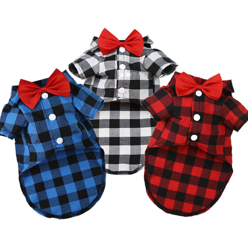 Spring Summer Autumn Dog Shirts  Teddy Bears Pets Cats Clothes Supplies