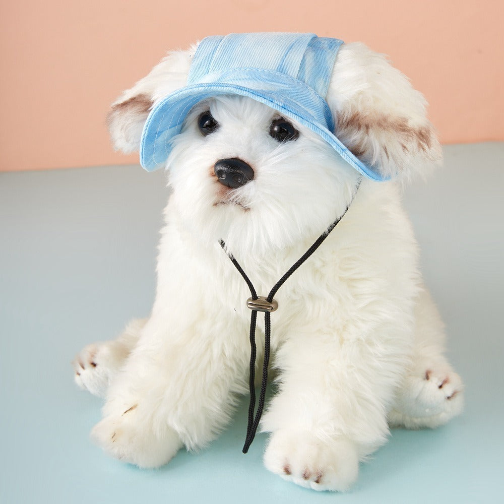 New Pet Hat Ear Leakage Cotton Tie Dyed Dog Hat