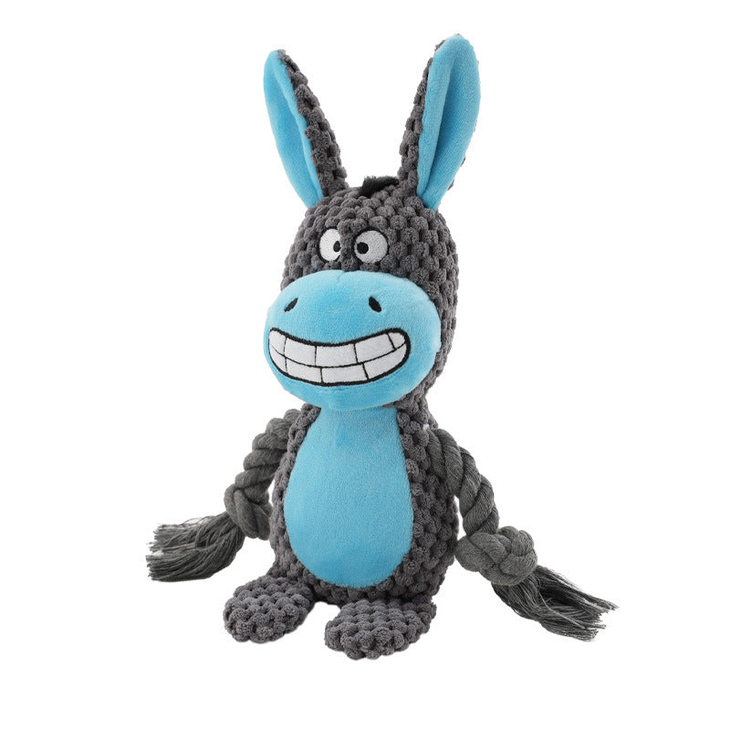 Pet plush sound cotton rope toy