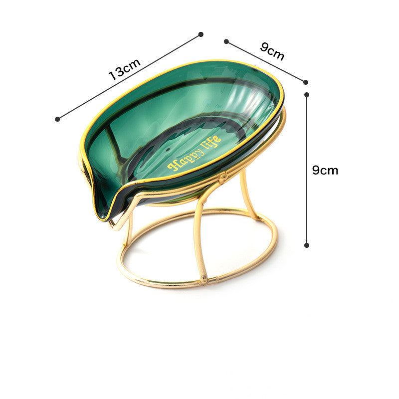 Light Luxury Bronzing Soap Box Household Toilet Drain Soap Box Creative Punch-Free Storage Rack
