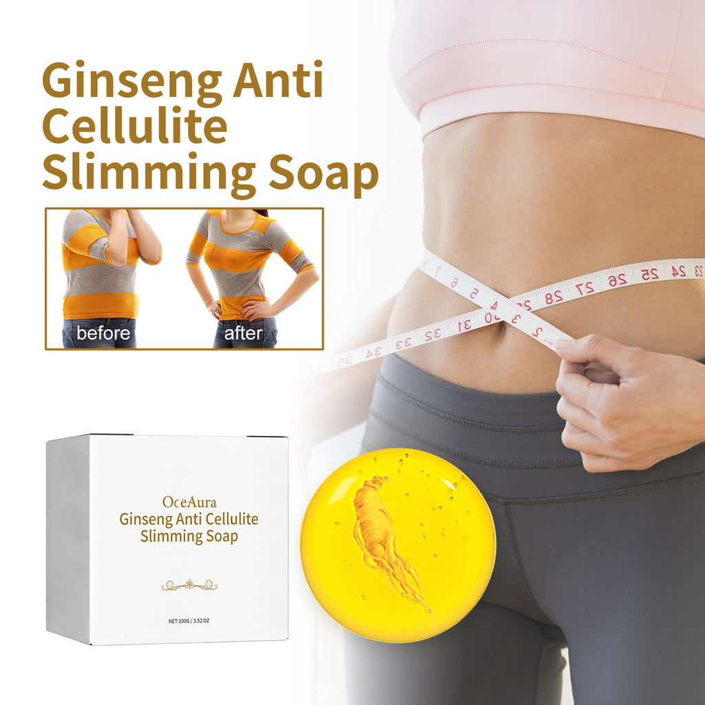 Ginseng Anti Cellulite Slimming Soap, Body Bath Cleansing, Moisturizing, Firming And Toning Body Soap