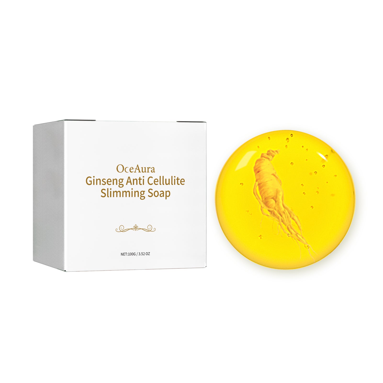 Ginseng Anti Cellulite Slimming Soap, Body Bath Cleansing, Moisturizing, Firming And Toning Body Soap