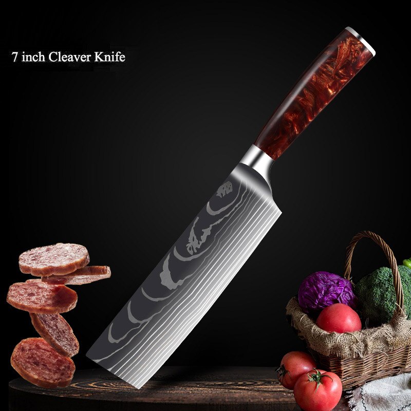 Professional Chef Knives 440C High Carbon Stainless Steel Pattern Knife