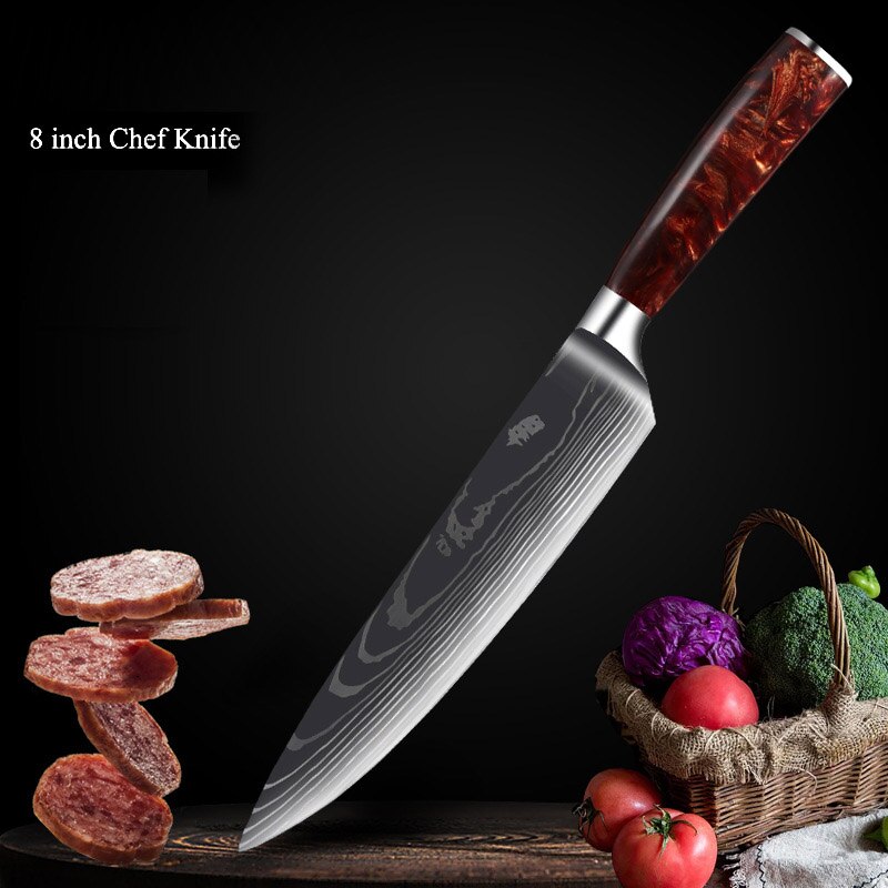 Professional Chef Knives 440C High Carbon Stainless Steel Pattern Knife