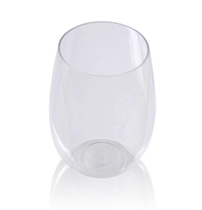 4pcs/set Shatterproof Stemless Plastic Wine Glasses Unbreakable PCTG Red Wine Glasses