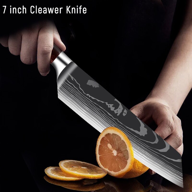 Professional Chef Knives 440C High Carbon Stainless Steel Pattern Knife