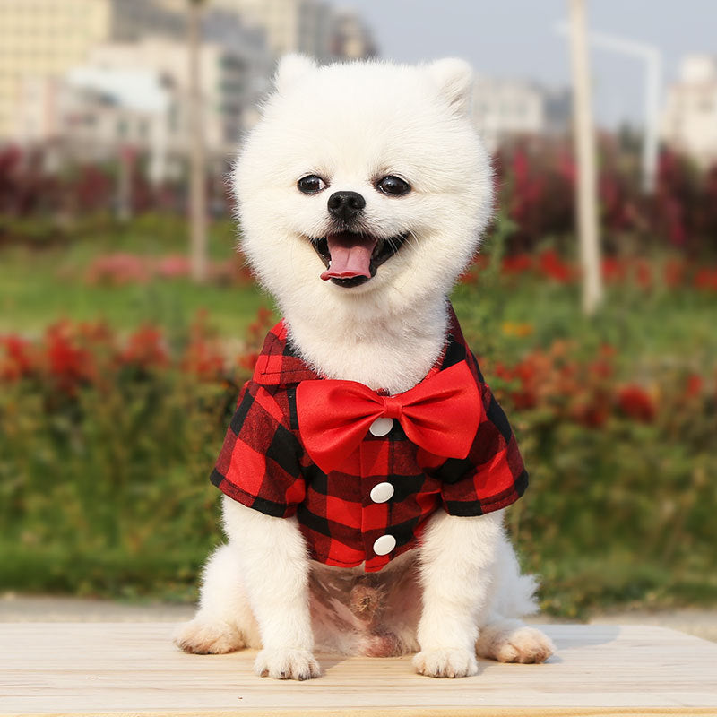 Spring Summer Autumn Dog Shirts  Teddy Bears Pets Cats Clothes Supplies