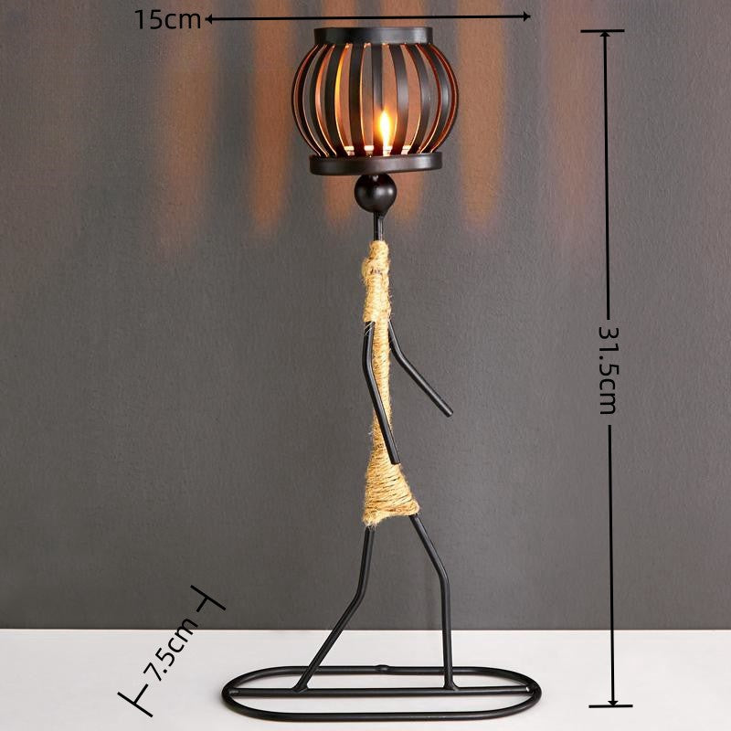 Wrought Iron Candle Holder Decorative Piece