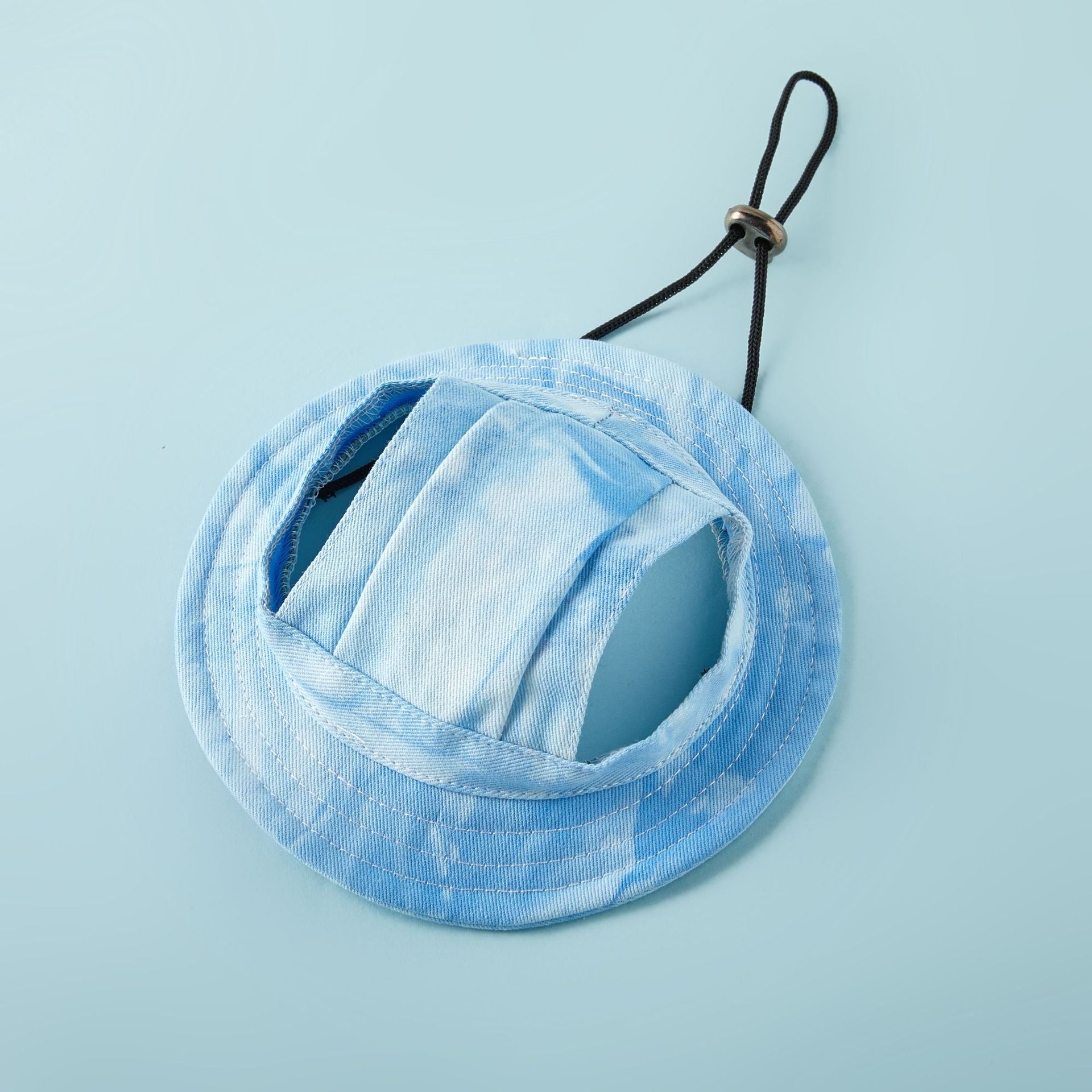 New Pet Hat Ear Leakage Cotton Tie Dyed Dog Hat