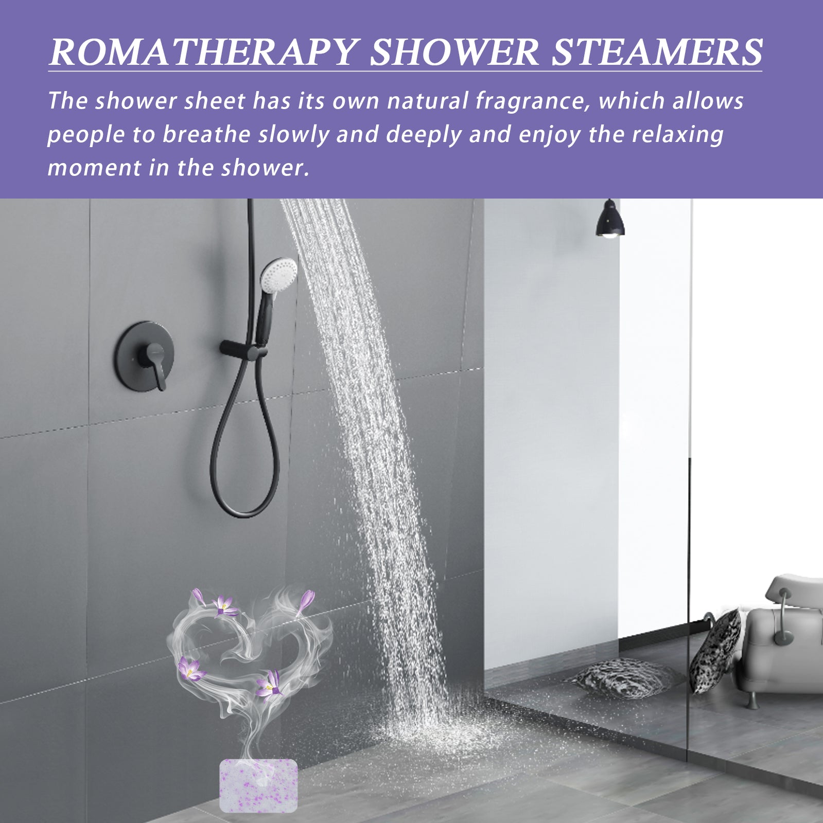 Scented Shower, Tablets Refreshing Shower Deep Clean Long-Lasting Fragrant Home Aromatherapy Bath Shower Tablet