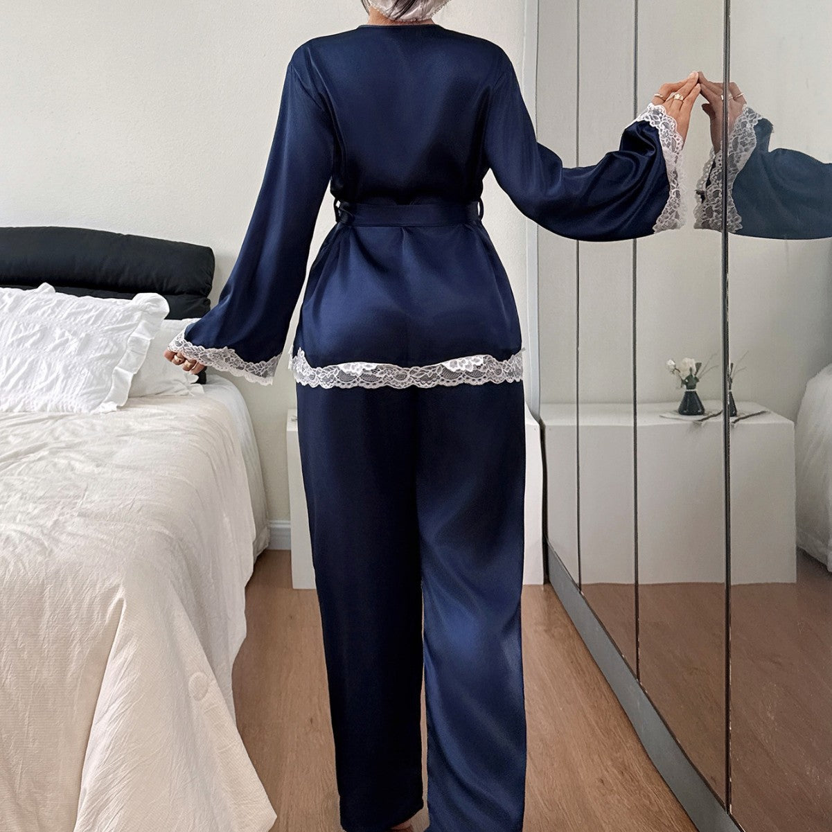 women's pajamas  sexy loungewear, bathrobe, intimate sleepwear, home attire, morning robe