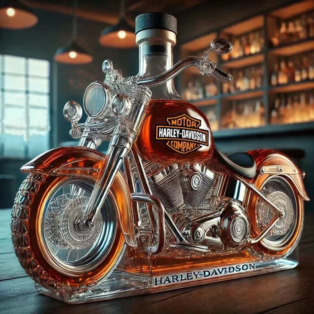 Motorcycle Whiskey Bottle High Borosilicate Glass