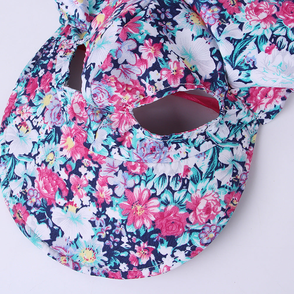 Pet Floral Hat Cute Cat And Dog  Tie Floral Pet Dress Up Hat