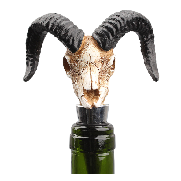 Antelope Horn Skull Wine Cork Ornament