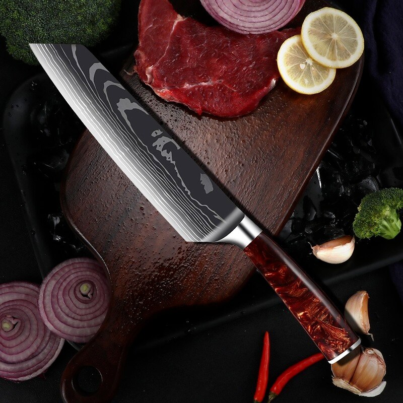 Professional Chef Knives 440C High Carbon Stainless Steel Pattern Knife
