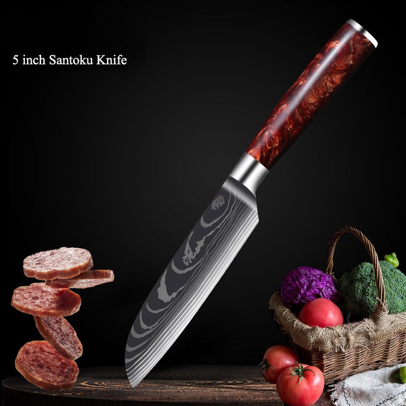 Professional Chef Knives 440C High Carbon Stainless Steel Pattern Knife