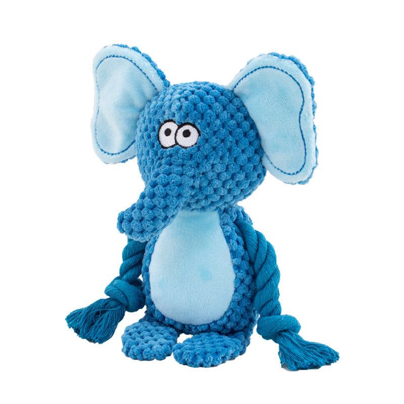 Pet plush sound cotton rope toy