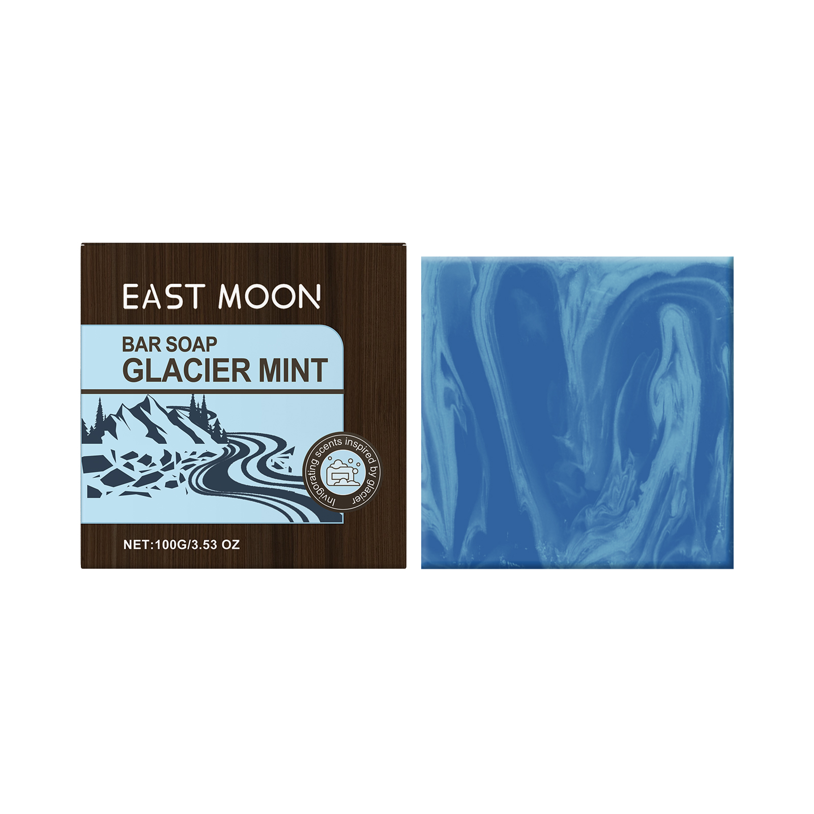 East Moon Glacier Mint Bath Soap Cleansing All Body Skin Fragrance For Men Refreshing Cleansing Bath Soap