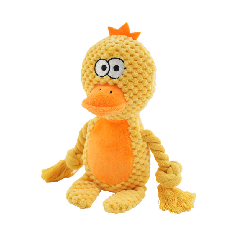 Pet plush sound cotton rope toy