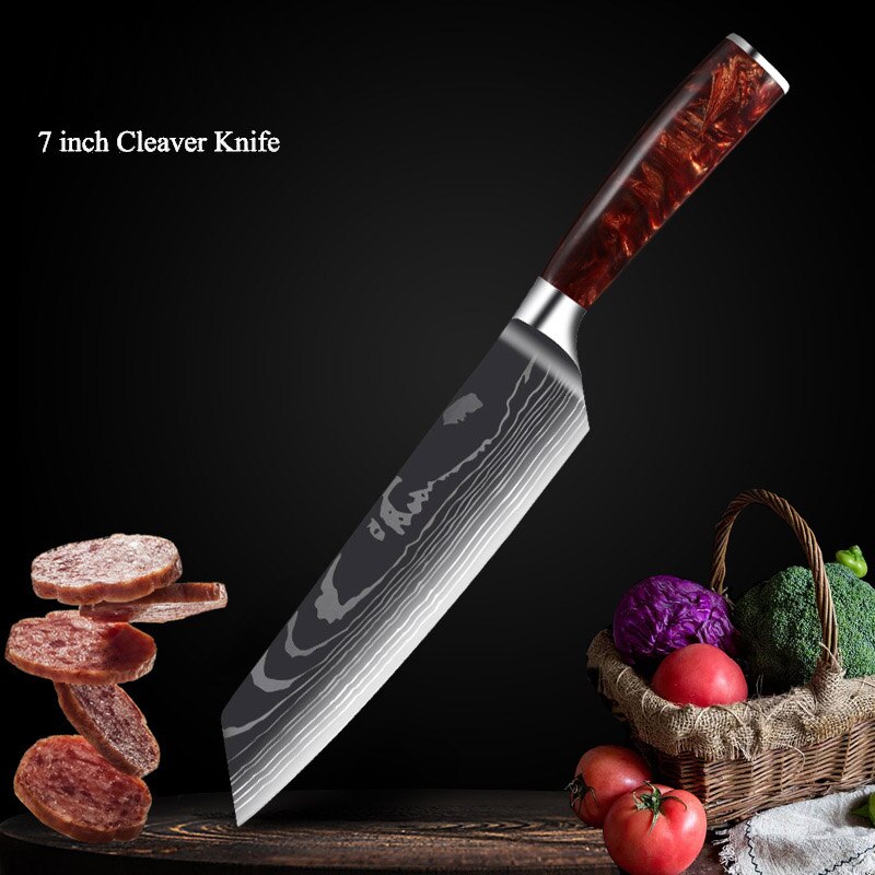 Professional Chef Knives 440C High Carbon Stainless Steel Pattern Knife