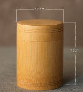 Bamboo Storage Jars Wooden Box Containers Handmade For Spices Tea Coffee Sugar With Lid Vintage