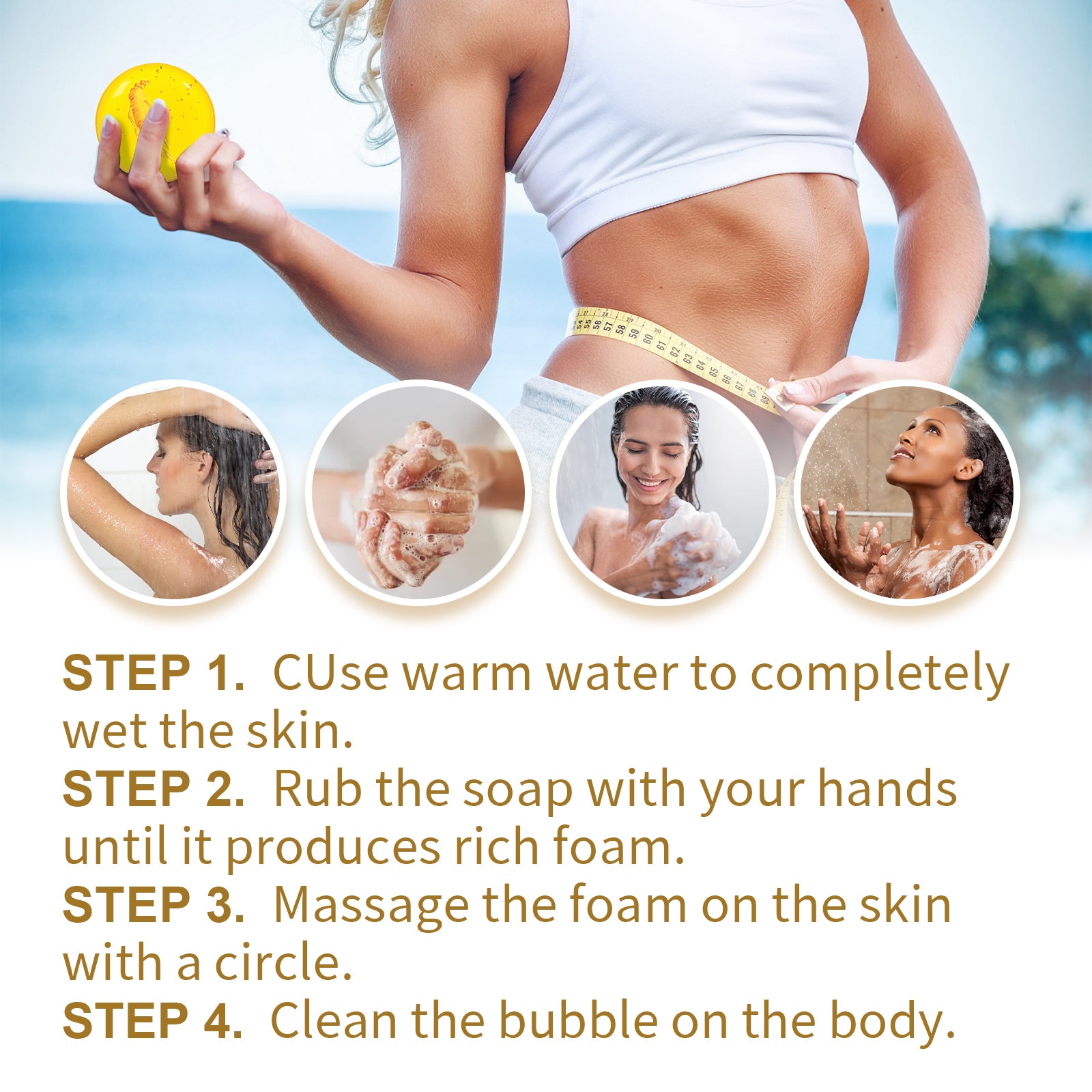 Ginseng Anti Cellulite Slimming Soap, Body Bath Cleansing, Moisturizing, Firming And Toning Body Soap