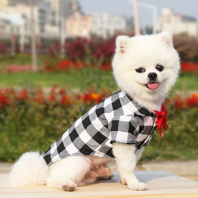 Spring Summer Autumn Dog Shirts  Teddy Bears Pets Cats Clothes Supplies