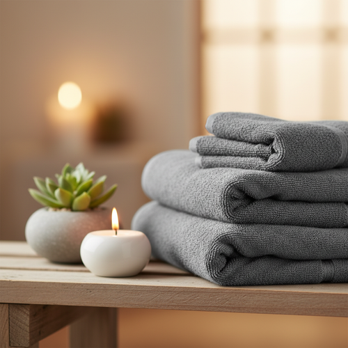 Grey Towel Set Lifestyle