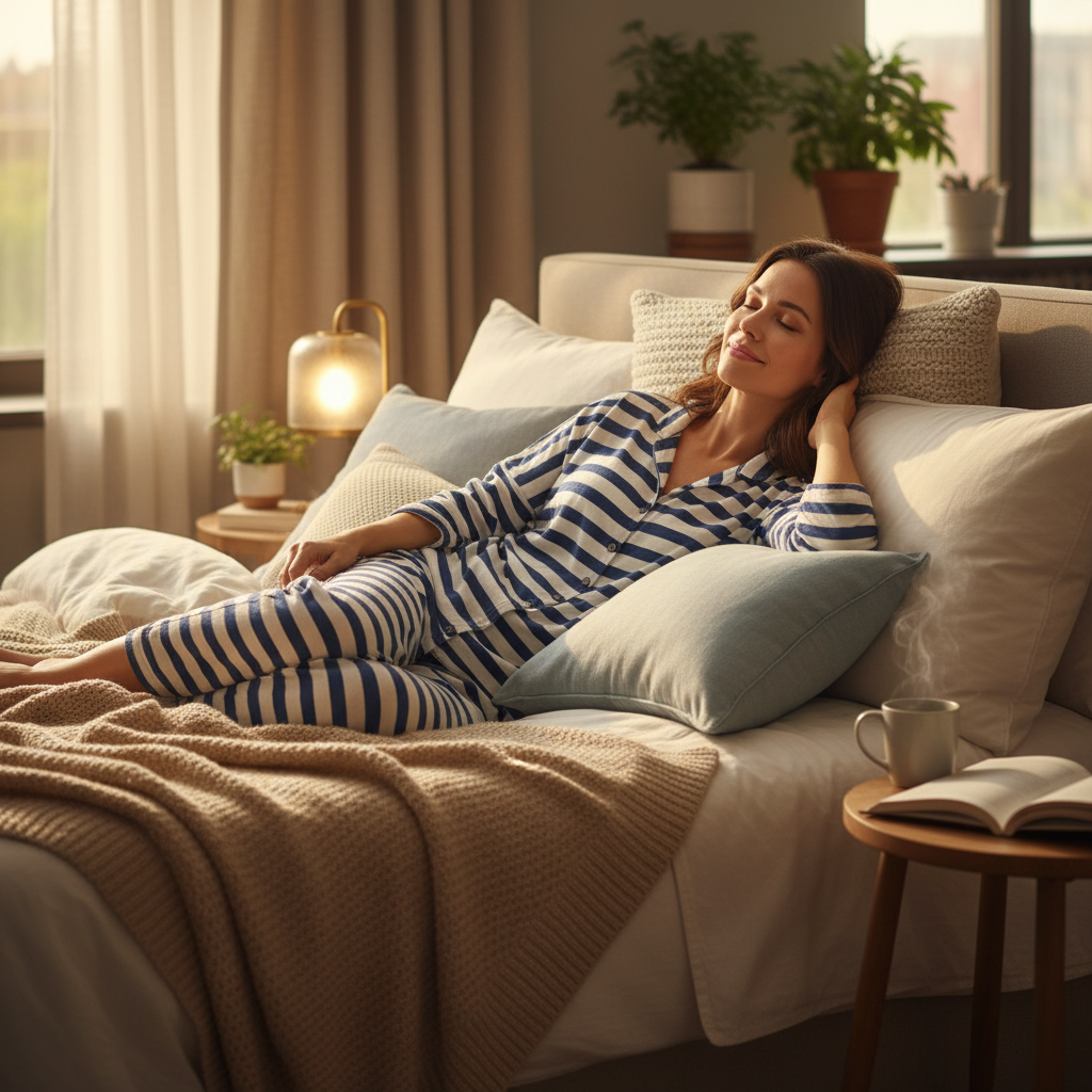 Fashion Stripe Lounge Wear Lifestyle